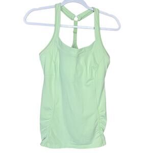 Athleta Peace of Mind Cami Tank Top Sports Bra Light Green SZ Medium